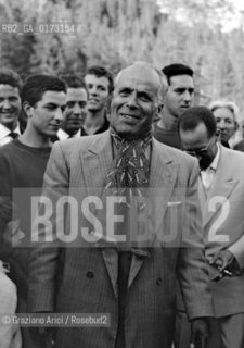 THE PRESIDENT OF THE REPUBLIC OF TUNISIA HABIB IBN ALI BURGHIBA IN CORTINA DAMPEZZO - 1960 © ARCHIVIO Graziano Arici/Rosebud2  / POLITICA / PRESIDENTE
