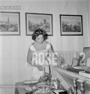 THE PRINCESS IRA FURSTENBERG ON HER WEDDING DAY - 1955 © ARCHIVIO Graziano Arici/Rosebud2  / NOBILE / MATRIMONIO / PRINCIPI