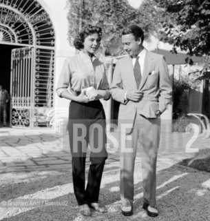 THE PRINCESS IRA FURSTENBERG ON HER WEDDING DAY WITH ALFONSO HOHENLOHE - 1955 © ARCHIVIO Graziano Arici/Rosebud2  / NOBILE / MATRIMONIO / PRINCIPI