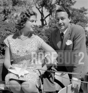 THE PRINCESS IRA FURSTENBERG ON HER WEDDING DAY WITH ALFONSO HOHENLOHE - 1955 © ARCHIVIO Graziano Arici/Rosebud2  / NOBILE / MATRIMONIO / PRINCIPI