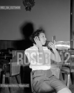 THE  POP SINGER AND DANCER JOSEPHINE BAKER AT THE INTERNATIONAL FILM FESTIVAL AT VENICE LIDO - 1948 © ARCHIVIO Graziano Arici/Rosebud2  / MUSICA / POP ROCK / CANTANTE / DANZA / BALLERINA / MOSTRA DEL CINEMA