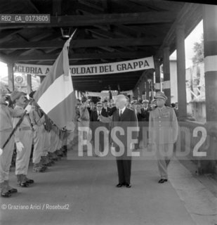 THE PRESIDENT OF THE REPUBLIC OF ITALY ANTONIO SEGNI IN BASSANO DEL GRAPPA - 1963 © ARCHIVIO Graziano Arici/Rosebud2  / POLITICA / PRESIDENTE DELLA REPUBBLICA