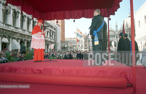 VENEZIA: IL PATRIARCA DI VENEZIA CARDINALE ANGELO SCOLA IL GIORNO DELLA SUA INVESTITURA © 2002 Graziano Arici/Rosebud2