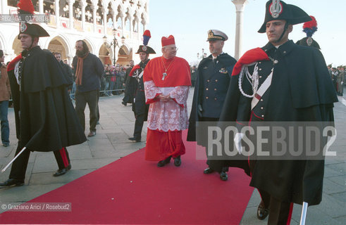 VENEZIA: IL PATRIARCA DI VENEZIA CARDINALE ANGELO SCOLA IL GIORNO DELLA SUA INVESTITURA © 2002 Graziano Arici/Rosebud2