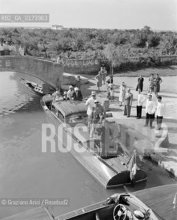 THE KING FARUK OF AEGYPT IN TORCELLO (VENICE)  - 1951 © ARCHIVIO Graziano Arici/Rosebud2  / NOBILTA / RE