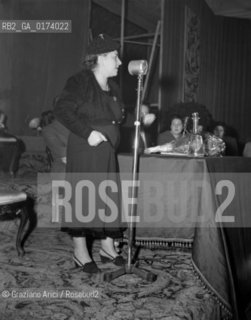 THE MINISTER TINA MERLIN AT THE INTERNATIONAL FILM FESTIVAL OF VENICE - 1960 - © ARCHIVIO Graziano Arici/Rosebud2  / POLITICA / MINISTRO / MOSTRA DEL CINEMA