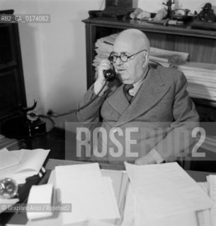 THE  POLITICIAN FRANCESCO SAVERIO NITTI IN HIS STUDIUM - 194? - © ARCHIVIO Graziano Arici/Rosebud2  / POLITICA / UOMO POLITICO