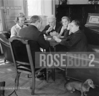 THE STATESMAN VITTORIO EMANUELE ORLANDO IN VENICE - 1947 © ARCHIVIO Graziano Arici/Rosebud2  / POLITICA / UOMO POLITICO / GIOCO CARTE