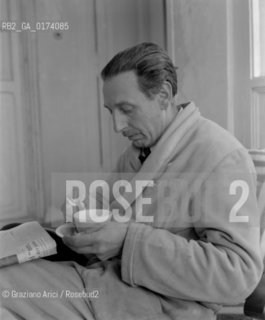 THE PAINTER FAUSTO PIRANDELLO AT HOME - ROME - 1950 - © ARCHIVIO Graziano Arici/Rosebud2  / ARTE / PITTORE