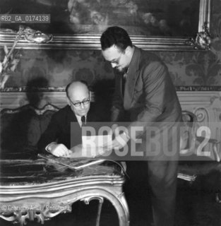 THE POLITICIAN AND STATESMAN UMBERTO TERRACINI, PRESIDENT OF  COSTITUENTE - ROME - 1947 © ARCHIVIO Graziano Arici/Rosebud2  / POLITICA / UOMO POLITICO