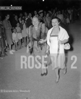 MISS VALERIA MOORE AND MISS ANATHOLE GRINWALD AT IX INTERNATIONAL FILM FESTIVAL OF VENICE -  1948 - © ARCHIVIO Graziano Arici/Rosebud2  / VARIE