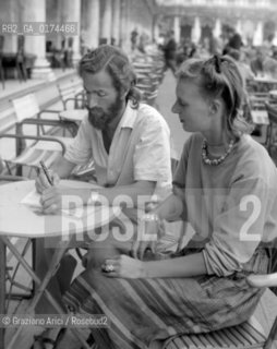 THE PAINTER ALAN DAVIE - VENICE  - 1948 - © ARCHIVIO Graziano Arici/Rosebud2  / ARTE / PITTORE