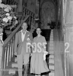 THE PUBLISHER GEORGE HEARST WITH HIS WIFE IN VENICE - 1953 - © ARCHIVIO Graziano Arici/Rosebud2  / EDITORE / EDITORIA / VARIE