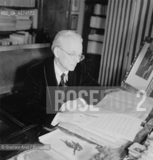 THE COMPOSER ILDEBRANDO PIZZETTI - VENICE - 1951 - © ARCHIVIO Graziano Arici/Rosebud2  / MUSICA / MUSICA CONTEMPORANEA / COMPOSITORE