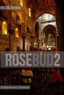 SICILIA  , PALERMO. : PALAZZO DEI NORMANNI - CAPPELLA PALATINA - © 2002 Graziano Arici/Rosebud2 / GEO / CHIESA / ARCHITETTURA NORMANNA