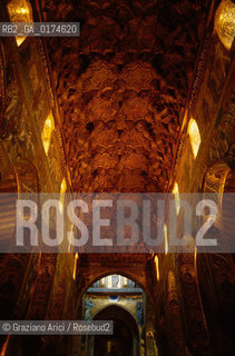SICILIA  , PALERMO. : PALAZZO DEI NORMANNI - CAPPELLA PALATINA - © 2002 Graziano Arici/Rosebud2 / GEO / CHIESA / ARCHITETTURA NORMANNA