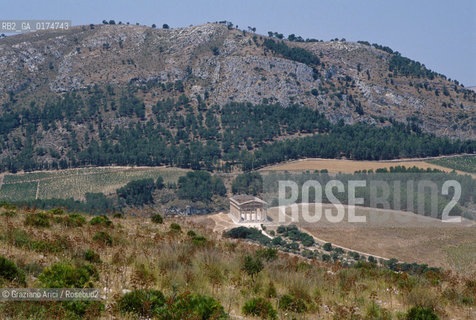 SICILIA  , (TRAPANI)  CALATAFIMI : IL TEMPIO DI SEGESTA   - © 2002 Graziano Arici/Rosebud2 / GEO / ARCHEO / DORICO / ARCHITETTURA