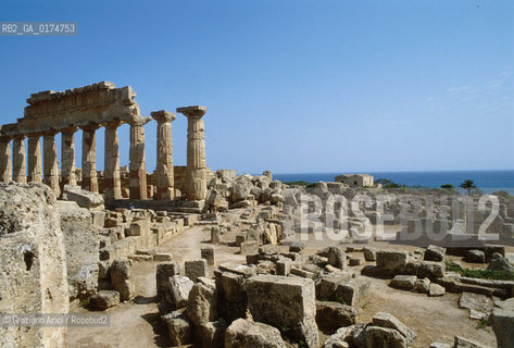 SICILIA  , (TRAPANI)  CASTELVETRANO : IL SITO ARCHEOLOGICO DI SELINUNTE   - © 2002 Graziano Arici/Rosebud2 / GEO / ARCHEO /  ARCHITETTURA / DORICO / COLONNE