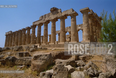 SICILIA  , (TRAPANI)  CASTELVETRANO : IL SITO ARCHEOLOGICO DI SELINUNTE   - © 2002 Graziano Arici/Rosebud2 / GEO / ARCHEO /  ARCHITETTURA / DORICO / COLONNE