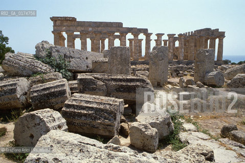 SICILIA  , (TRAPANI)  CASTELVETRANO : IL SITO ARCHEOLOGICO DI SELINUNTE   - © 2002 Graziano Arici/Rosebud2 / GEO / ARCHEO /  ARCHITETTURA / DORICO / COLONNE