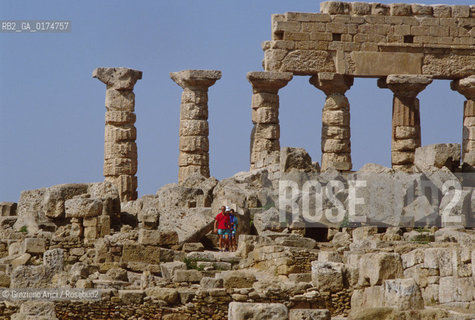 SICILIA  , (TRAPANI)  CASTELVETRANO : IL SITO ARCHEOLOGICO DI SELINUNTE   - © 2002 Graziano Arici/Rosebud2 / GEO / ARCHEO /  ARCHITETTURA / DORICO / COLONNE