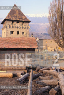 ALTO ADIGE (SUDTIROL), BOLZANO, GLORENZA (GLURNS)  : IL BORGO MURATO  - © 2002 Graziano Arici/Rosebud2 / GEO / MURA