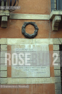 VENETO, ASOLO ( TREVISO) : CASA DI ELEONORA DUSE IN VIA CANOVA  © 2002 Graziano Arici/Rosebud2 / GEO / TEATRO /