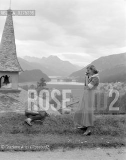 THE PRINCESSES GIOVANNA AND MARIA JOSE BORGHESE - SAINT MORITZ - 1949 - © ARCHIVIO Graziano Arici/Rosebud2  / NOBILI / PRINCIPESSA