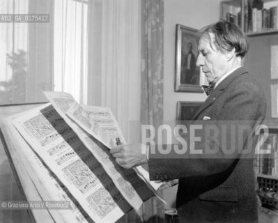 THE PIANIST ALFREDO CORTOT - LAUSANNE - 1948 - © ARCHIVIO Graziano Arici/Rosebud2  / MUSICA / PIANISTA