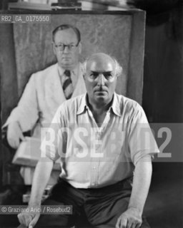 THE PAINTER GUIDO CADORIN IN VENICE - 1952  © ARCHIVIO Graziano Arici/Rosebud2  / ARTE / PITTORE