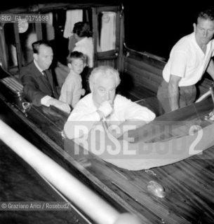 THE PRODUCER AND SCENOGRAPHER VINCENT KORDA IN VENICE - 1954 - @ ARCHIVIO Graziano Arici/Rosebud2 / CINEMA / PRODUTTORE / SCENOGRAFO