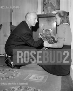 THE PLAYWRIGHT ARMAND SALACROU IN PARIS - 1949  © ARCHIVIO Graziano Arici/Rosebud2  / TEATRO / DRAMMATURGO / RADIO