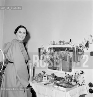 THE OPERA SINGER RENATA TEBALDI AT LA FENICE THEATRE IN VENICE - 1957 - © ARCHIVIO Graziano Arici/Rosebud2  / MUSICA LIRICA / CANTANTE LIRICO / TEATRO /  LA FORZA DEL DESTINO DI G. VERDI