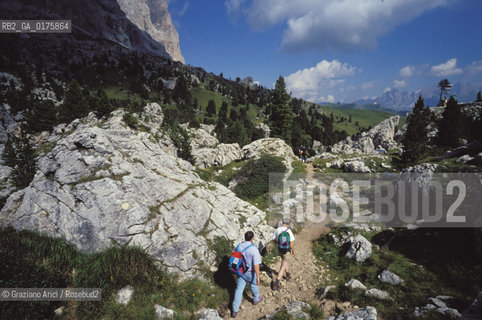 TRENTINO , (TRENTO) : FORCELLA DEL SASSOLUNGO  - © 2002 Graziano Arici/Rosebud2 / GEO / MONTAGNA