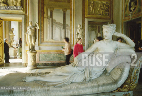 LAZIO, ROMA : MUSEO GALLERIA BORGHESE - PAOLINA BONAPARTE DI ANTONIO CANOVA - © 1995 Graziano Arici/Rosebud2 / GEO /