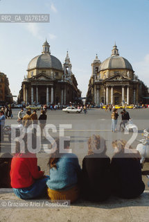 LAZIO, ROMA : PIAZZA DEL POPOLO  - © 1995 Graziano Arici/Rosebud2 / GEO /