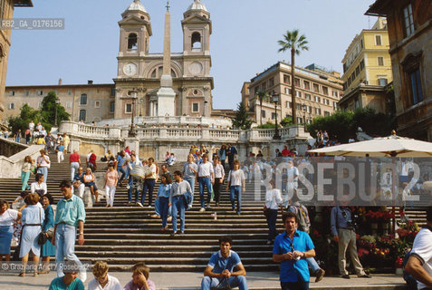 LAZIO, ROMA : SCALINATA DI TRINITA DEI MONTI  - © 1995 Graziano Arici/Rosebud2 / GEO /