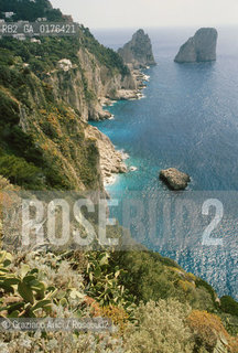 CAMPANIA  (NAPOLI) CAPRI :PANORAMA DAL BELVEDERE CANNONE CON I FARAGLIONI  - © 2002 Graziano Arici/Rosebud2 / GEO