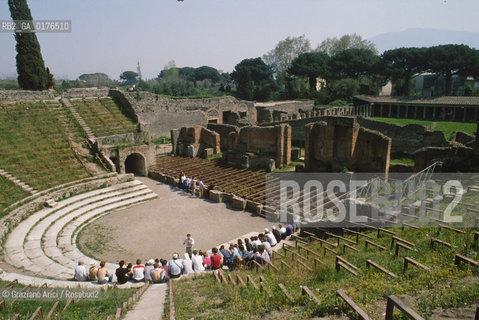 CAMPANIA,  (NAPOLI)  POMPEI : ROVINE DELLA CITTA - TEATRO GRANDE   - © 2002 Graziano Arici/Rosebud2 / GEO /