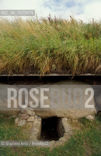 IRLANDA (LEINSTER) VALLE DELLA BOYNE : TUMULO NEOLITICO DI NEWGRANGE   - © 2002 Graziano Arici/Rosebud2 / GEO /  MONUMENTO MEGALITICO