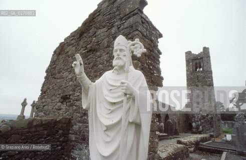 IRLANDA (LEINSTER) VALLE DELLA BOYNE : MONASTERO STATUA DI S.PIETRO   - © 2002 Graziano Arici/Rosebud2 / GEO