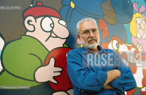 IL DISEGNATORE E FUMETTISTA FRANCESCO ALTAN - © 2002 Graziano Arici/Rosebud2 / FUMETTI / DISEGNATORE