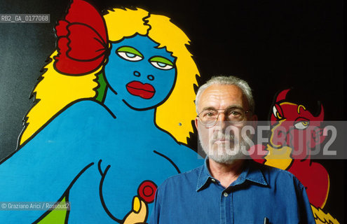 IL DISEGNATORE E FUMETTISTA FRANCESCO ALTAN - © 2002 Graziano Arici/Rosebud2 / FUMETTI / DISEGNATORE