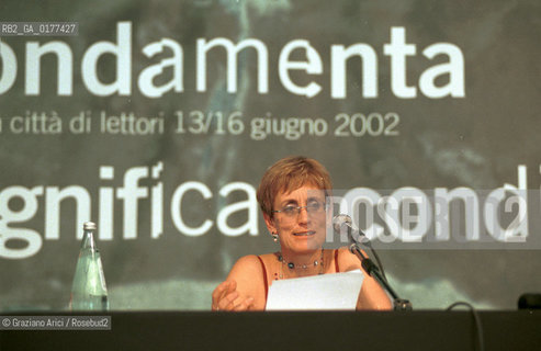 FONDAMENTA 13/16 GIUGNO 2002 - SIGNIFICATI CONDIVISI - LA FILOSOFA ROBERTA DE MONTICELLI (ITALIA) - ©Graziano Arici/Rosebud2 