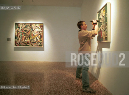 VENEZIA 21/3/02 - MUSEO CORRER -  MOSTRA LAMERICA DI POLLOCK/ JACKSON POLLOCK A VENEZIA - @ Graziano Arici/Rosebud2