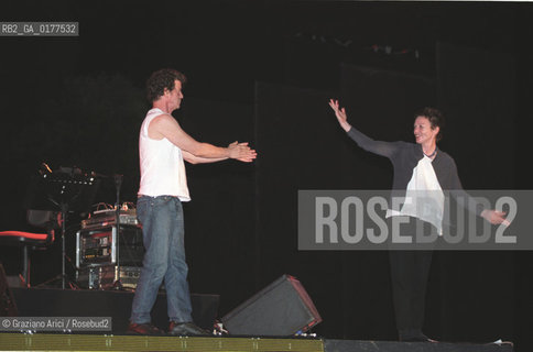 FONDAMENTA 13/16 GIUGNO 2002 -  WORDS AND MUSIC : A SPECIAL EVENING WITH LAURIE ANDERSON E LOU REED  - I MUSICISTI E CANTANTI LOU REED E LAURIE ANDERSON (U.S.A.) - ©Graziano Arici/Rosebud2