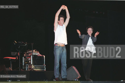 FONDAMENTA 13/16 GIUGNO 2002 -  WORDS AND MUSIC : A SPECIAL EVENING WITH LAURIE ANDERSON E LOU REED  - I MUSICISTI E CANTANTI LOU REED E LAURIE ANDERSON (U.S.A.) - ©Graziano Arici/Rosebud2