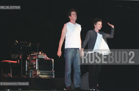 FONDAMENTA 13/16 GIUGNO 2002 -  WORDS AND MUSIC : A SPECIAL EVENING WITH LAURIE ANDERSON E LOU REED  - I MUSICISTI E CANTANTI LOU REED E LAURIE ANDERSON (U.S.A.) - ©Graziano Arici/Rosebud2