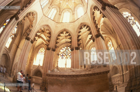 PORTOGALLO, (ESTREMADURA E RIBATEJO) BATALHA : CHIESA E MONASTERO DI SANTA MARIA DA VITORIA - TOMBA DI RE JOAO I     @ 2002 Graziano Arici/Rosebud2  / GEO