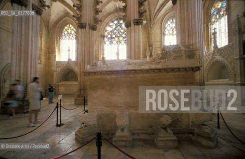 PORTOGALLO, (ESTREMADURA E RIBATEJO) BATALHA : CHIESA E MONASTERO DI SANTA MARIA DA VITORIA - TOMBA DI RE JOAO I     @ 2002 Graziano Arici/Rosebud2  / GEO